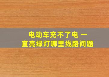 电动车充不了电 一直亮绿灯哪里线路问题